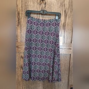 LuLaRoe Purple and Black Geometric A-Line Skirt
